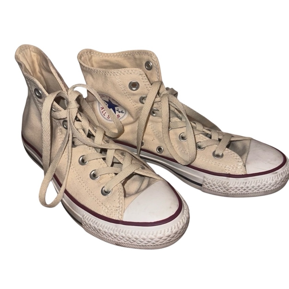 Converse All Star Cream High-Top Sneakers - Men’s 5 / Womens 7